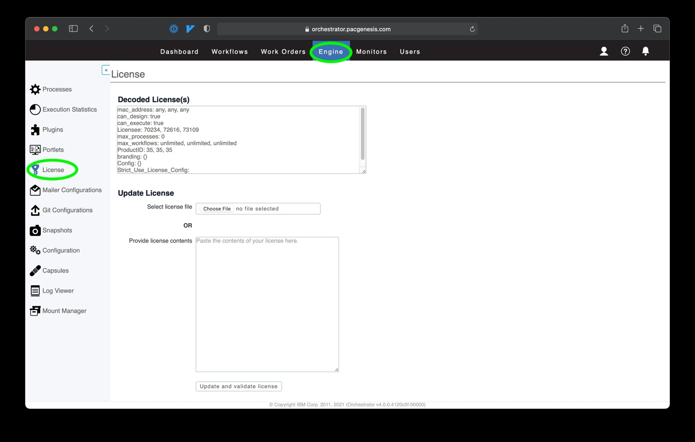 How to Update License Keys for IBM Aspera Web Applications